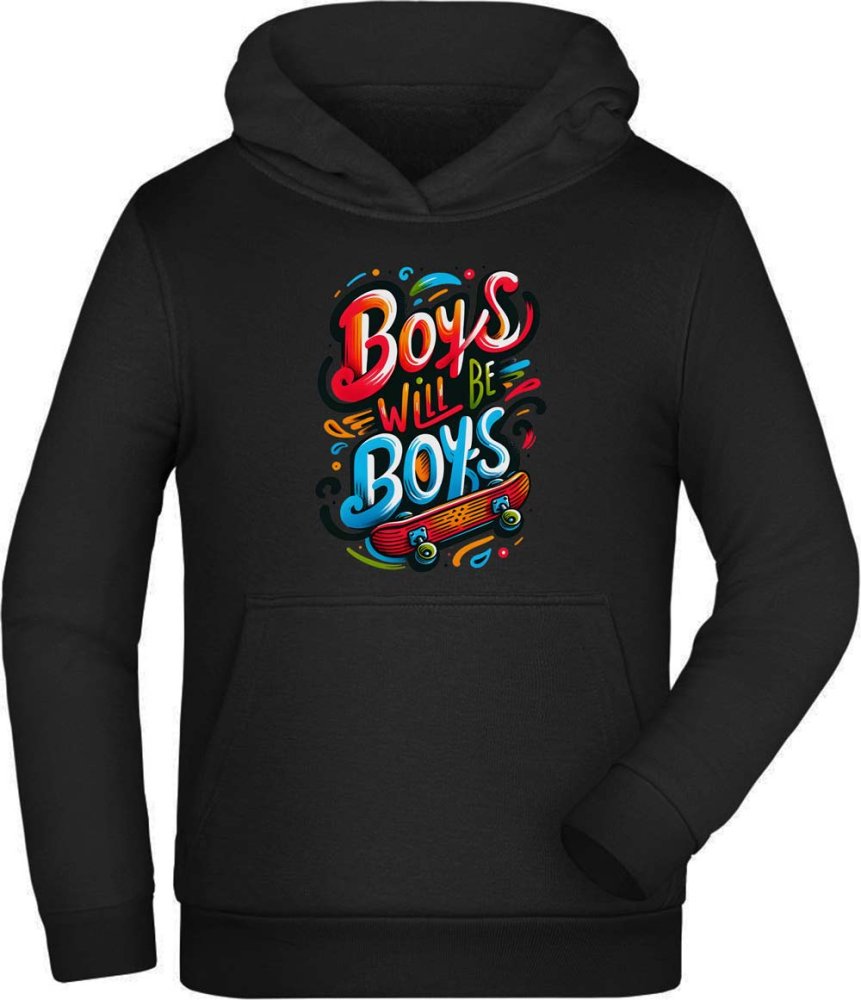 Hooded Sweater Skater Hoodie Kids - Boys will be Boys Lettering Skater i537